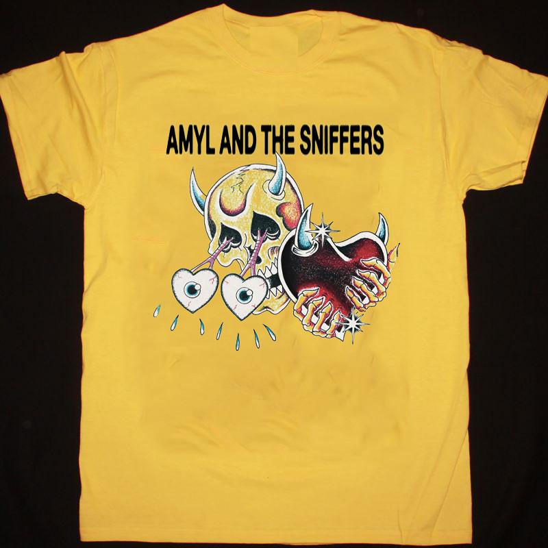 Постер Amyl And The Sniffers Тур по США 2024 Желтая Футболка AR307 Унисекс Футболка S