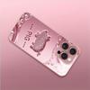 Lucky Pink Pig Pattern Metallic Paint Glass Hard Phone Case For iPhone 17 16 15 Pro Max 14 13 12 11 15 Plus 17 Air 16E Cover