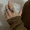 Niche Design Dark Wind Epoxy Texture Irregular Personality Trendy Cool Women Fashion Ring Index Finger Ring