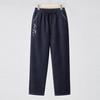 Langsha Women's Elastic Waist Straight-Leg Casual Trousers for Seniors