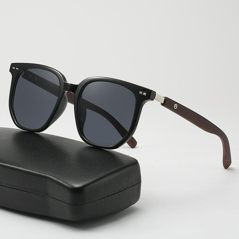 Luxury Wood Grain Leg Rice Nail Sunglasses For Women Car-Driving Eyeglasses For Men Sun Shading Eyewear Uv Protection Sunglasses