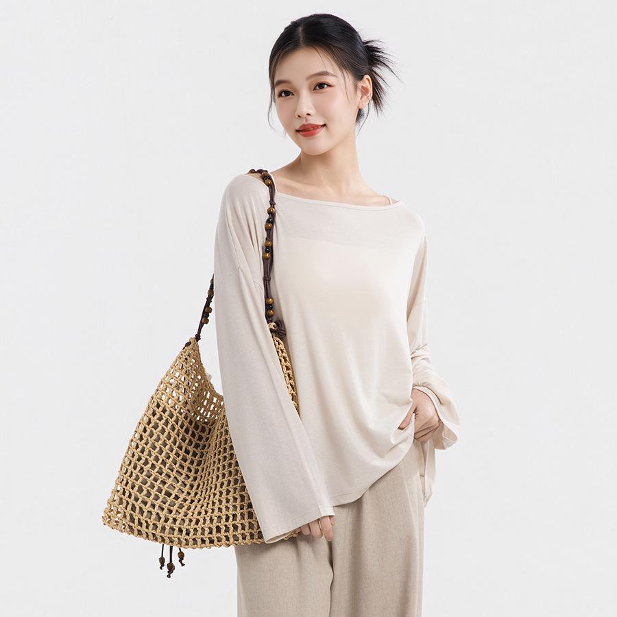 

Women s Summer Loose Fit Linen Shirt - Breathable, Simple, Sun Protection Shawl Design One Size (80-145 jin)