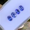 8x6 MM Size AA Color Natural Tanzanite Gemstone Lot, Loose 4 Pcs Oval Cut Gemstone.