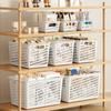 4Pcs Storage Baskets with Handle Large Capacity Hollow Breathable Stackable Decorative Toys Clothes Storage Containers
