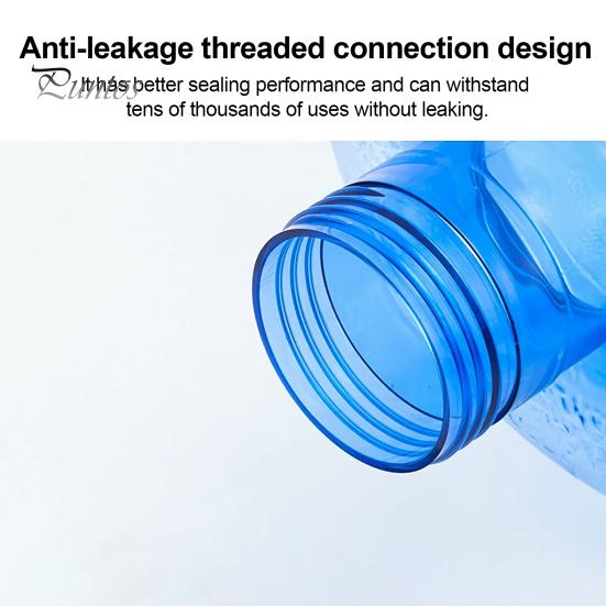 Easy Grip Water Jug Reusable with Handle, Clear PET Refillable Portable Handle Tank Bottle, Storage Container for Home Office And Emergency
