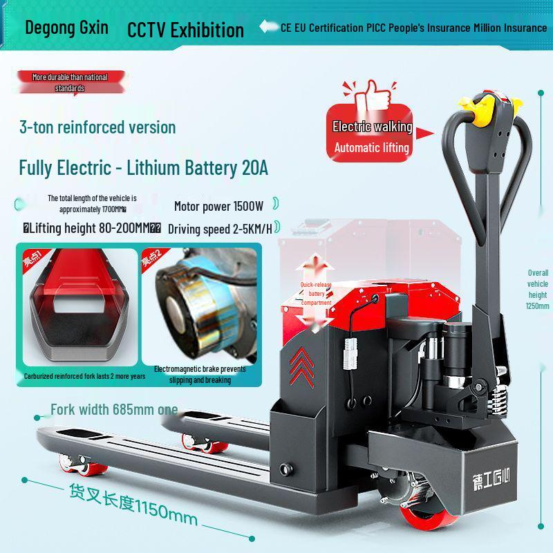 All-Terrain Electric Forklift for Warehouse and Construction Pallet Handling