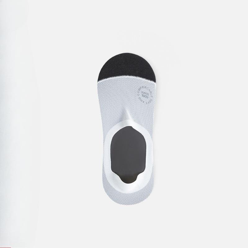 Men's Summer Thin Non Slip Non Slip with Cotton Bottom Ice Silk Shallow Mouth Invisible Socks