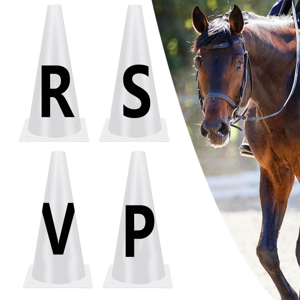 4/8pcs Portable Dressage Letter Cones Equestrian Athletes Training Cones Event Stable Training Cones Easy to Set Up
