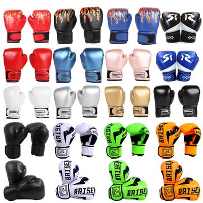 Ochranné rukavice na kickbox z PU kůže Sponge Box Tréninkové rukavice Muay Thai Soutěžní rukavice pro děti Sportovní potřeby pro dospělé
