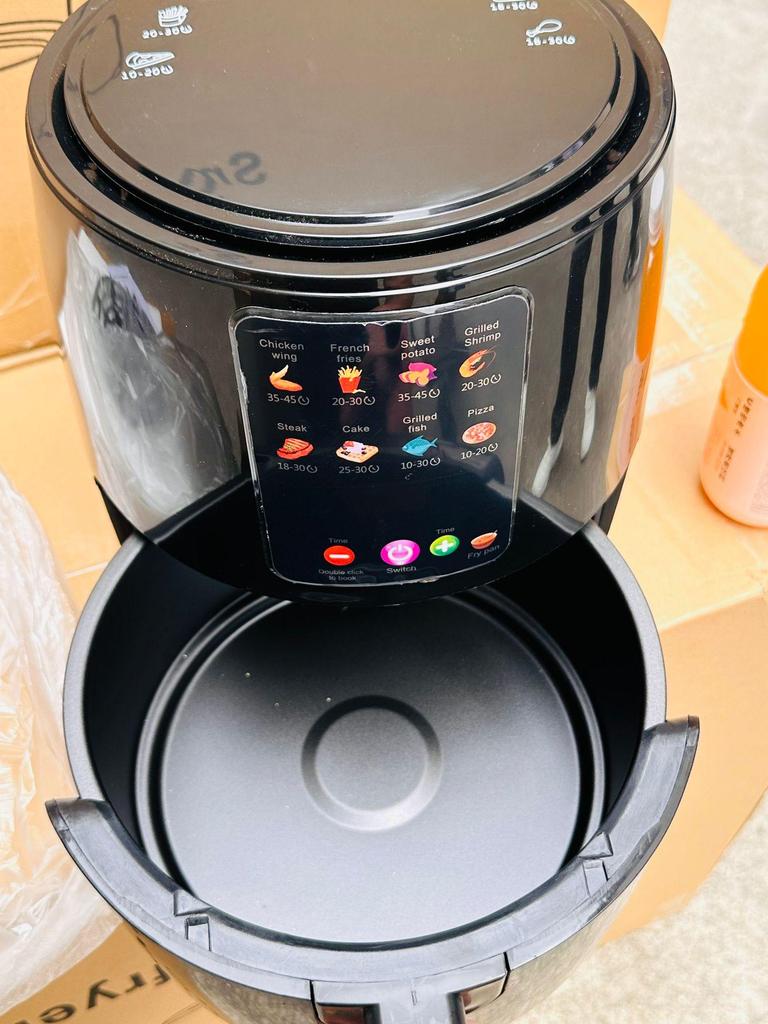 6L Smart Air Fryer with Visual Touchscreen - Large Capacity Automatic Electric Fryer & Oven for French Fries
