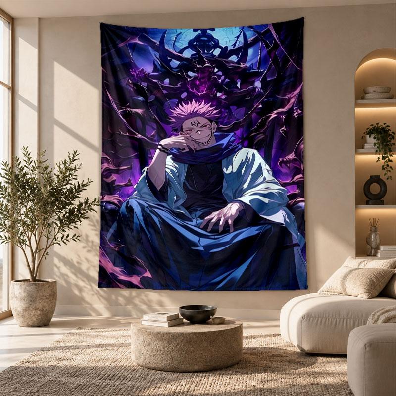 Decorative Tapestry,Itadori Yuji Printed Wall Art, Lightweight Wall Hanging For Bedroom Background