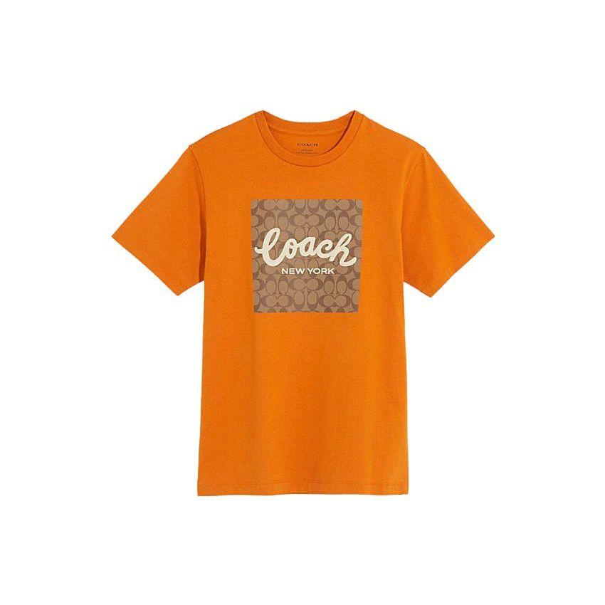 Coach Logo Print Round Neck Pullover T-Shirt Men tops CF815-VC4 S