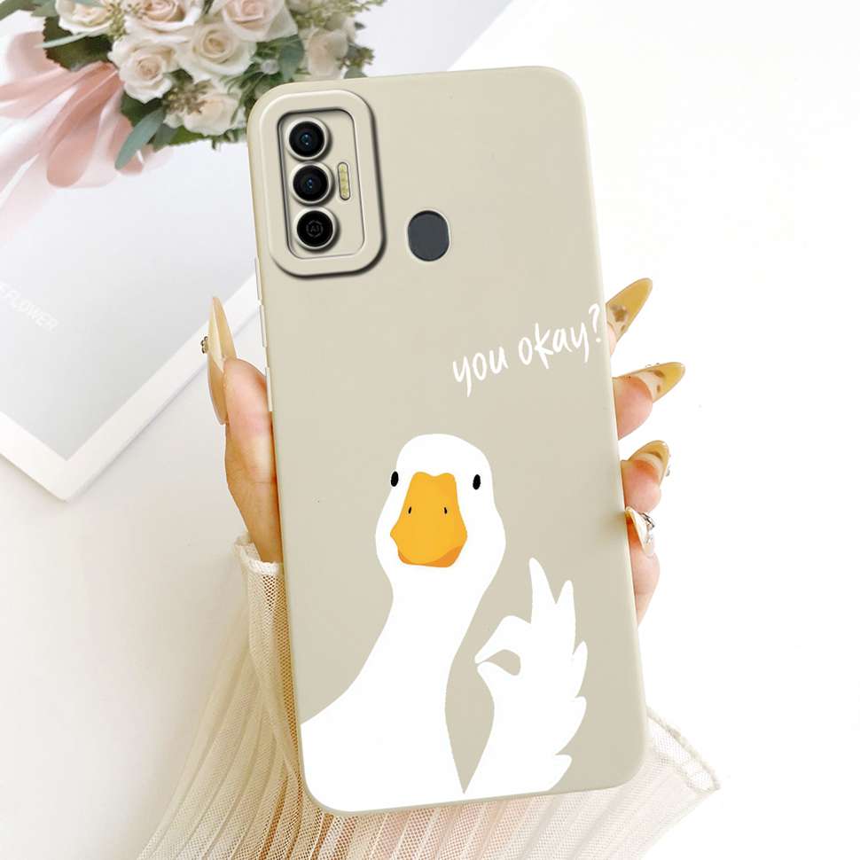 Cover For Tecno Spark 7 2021 Cute Rabbit Casing KF6 KF6j Soft Silicone Casing For Tecno Spark 7 Spark7 Back Cover Coque