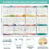 2026 Double Sided Erasable Calendar 48x32Inch Full Year to View Calendar Wall Mount Yearly Planner Dated for Home Office