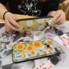Anti-knock Protective Phone Case For Xiaomi Poco X3 NFC/X3 Pro Durable Oil Painting Phone Holder Wrist Strap Flower Ring