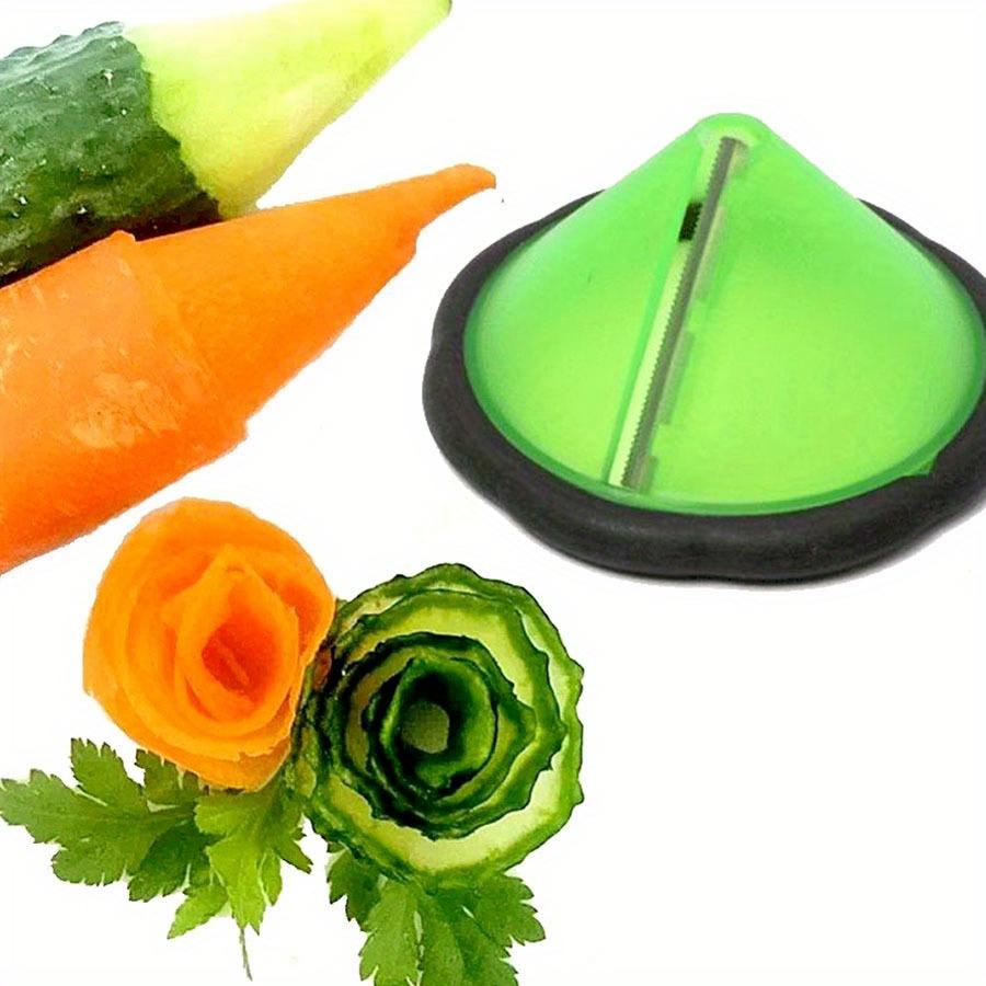 1pc Vegetable Salad Roll Creative Fruit Carver Cucumber Radish Spiral Slicer Cutting Pattern Tool Knife