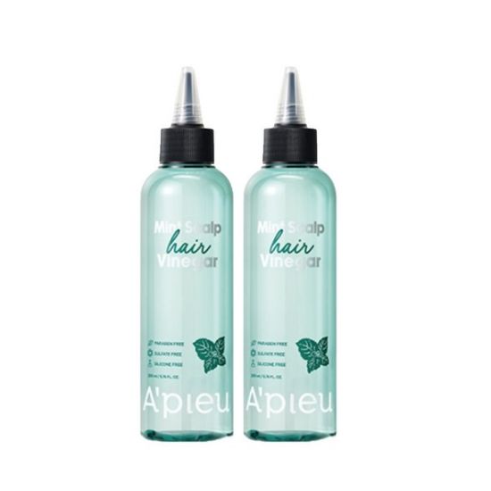 A pieu Mint Scalp Hair Vinegar – Refreshing Scalp Care & Hair Treatment 200ml (Set of 2)