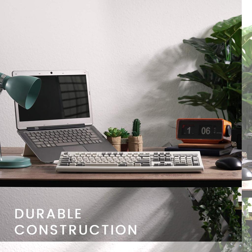 Perixx PERIBOARD-106MUS Wired Performance Full-Size USB Membrane Keyboard, 10 Million Keystrokes, Beige, English Layout [Official Warranty] (English