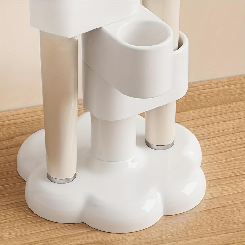 1PC White Desktop Pencil and Pen Storage Rack That Can Rotate 360 Degrees, Placed on The Desktop for Use