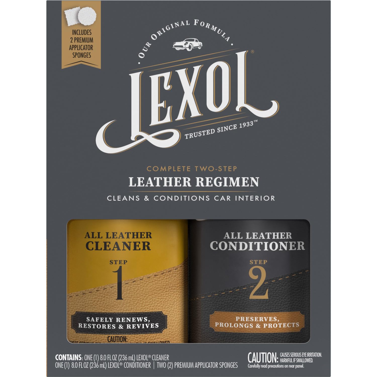 

Lexol Conditioner Kit for Car Leather, Furniture, Shoes, Bags, Accessories, Quick and Easy