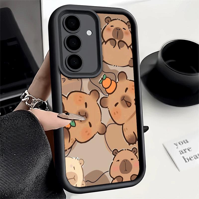 Phone Case for Samsung Galaxy A17 A16 A15 A14 A13 Funny Capybara Cartoon Cute A56 A36 A26 A55 A35 A25 A54 A34 A24 A53 A33 A23 A0