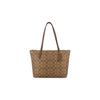 Zip Top Tote PVC Shoulder Bag Medium Women's Brown (Unisex) Shoulder Bags 4455 IME74