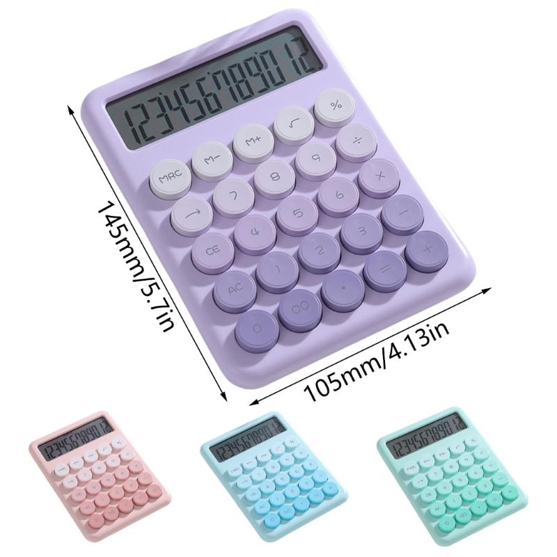 Cute Design 12Digit Desktop Calculator With Easy To Read Screen And Quiet Key For Quiet Environment for Students