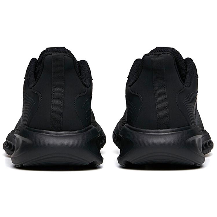 New Anta Cushioning Breathable Lightweight Wear Resistant Coverage Slip Resistant Low Top Running Shoes Men's Pure Black 112135568-10