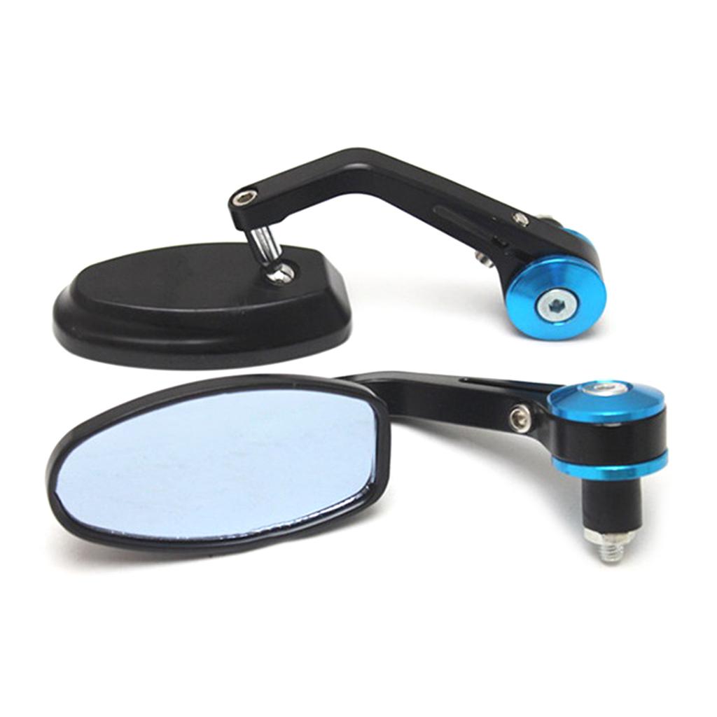 Bike Mirror Bicycle Mirrors Handlebar Rearview Mirror 360° Rotation Adjustable Wide View for 7/8" 22mm Bar End
