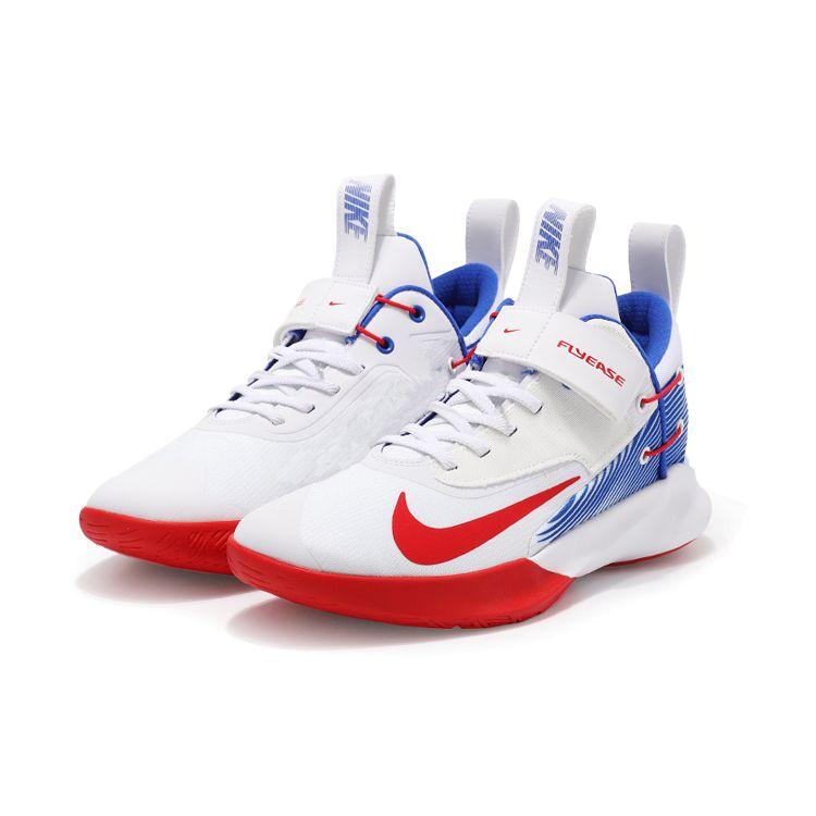 Nike Precision 4 Flyease Comfortable Stylish Shock Absorption Non-Slip Wear-Resistant Low-Top Basketball Shoes Men sneaker White Red Blue DC2110-161