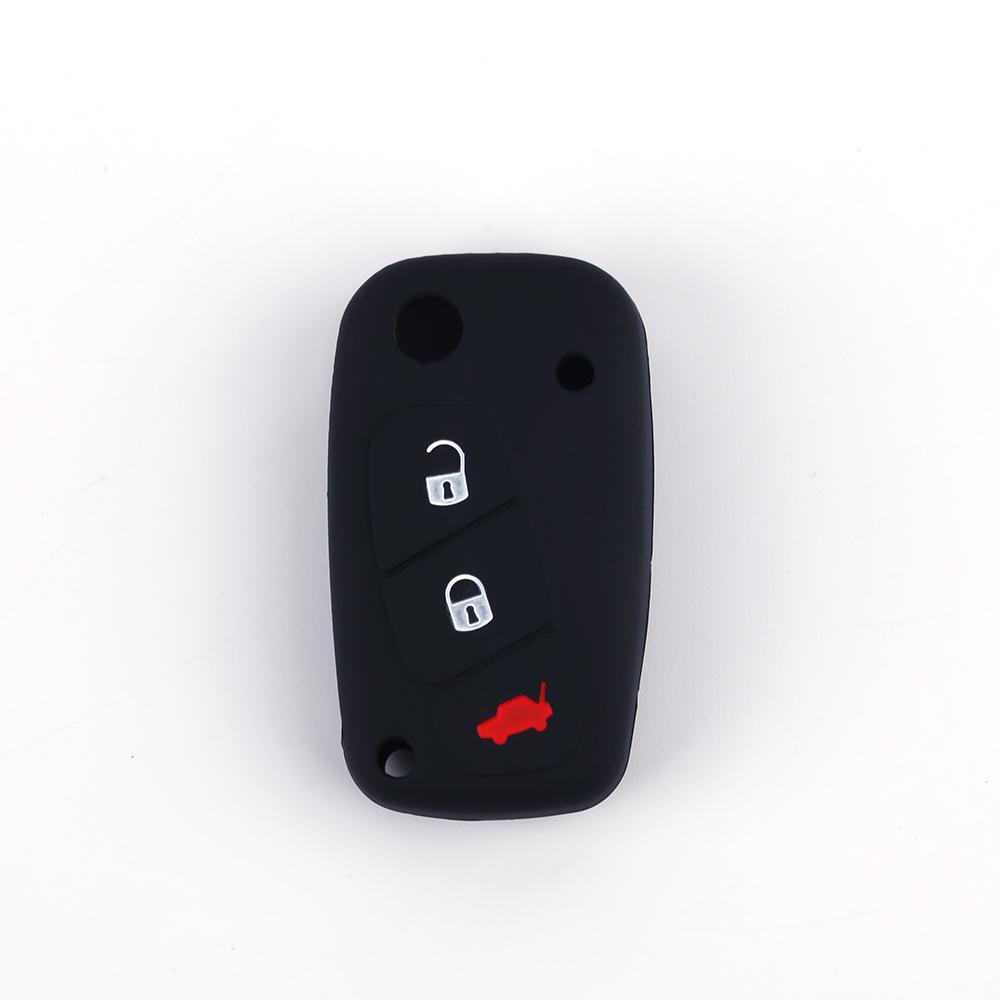 Silicone Key Cover Fob Case For Fiat Panda Idea Stilo Ducato Bravo 500 Doblo Grande Punto Bravo Minibus Linea 3 Button Remote