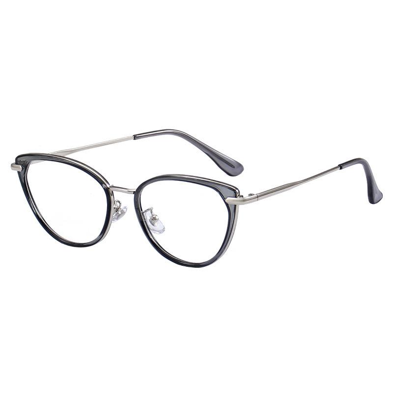 Damemote Cat Eye Myopi Briller Unisex blått lysblokkerende databriller Trendy nærsynsbriller 0-1.0-4.0