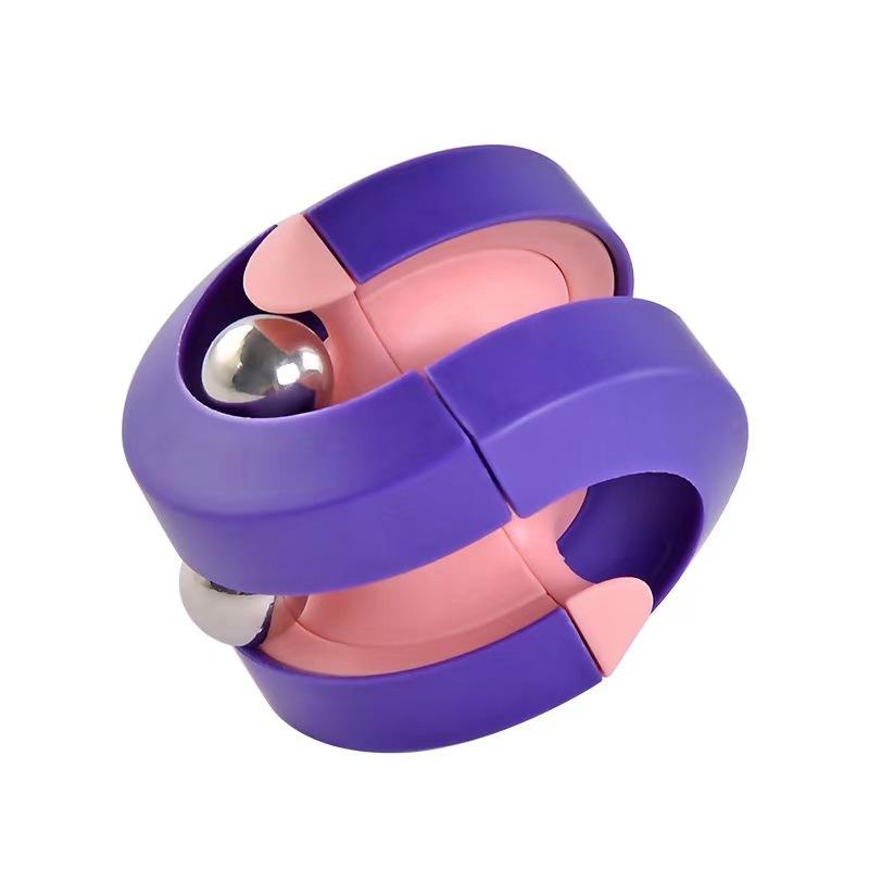 Orbit Ball Fidget Toys Decompression Anxiety ADHD Stress Relief Spinning Toy Beads Track Ball Gifts Kids Adults