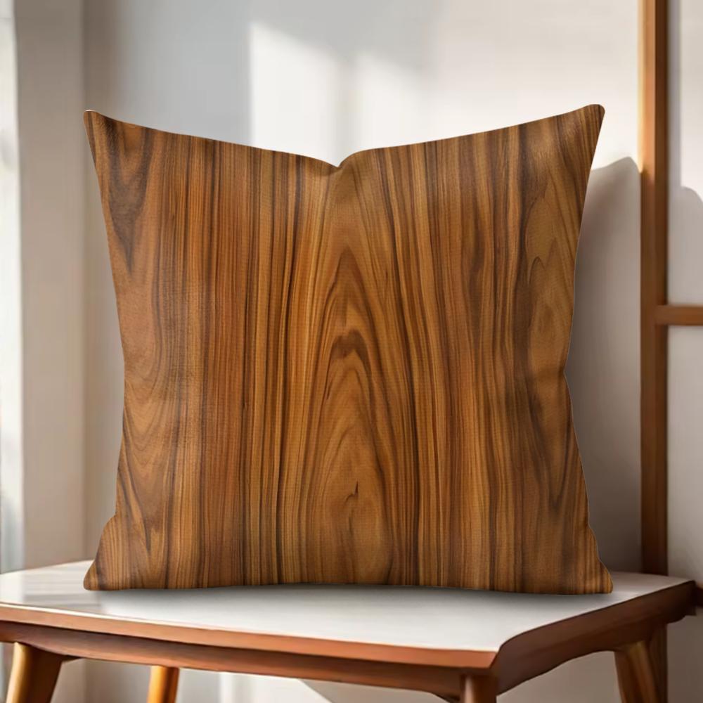 

Classic Wood Grain Cushion Cover Natural Linen Organic Fabric DoubleSided Printing Couch Pillow Covers Home Decor 30x30cm