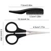 Mens Beard Mustache Comb Nose Ear Scissors Trimming Kit Household Mini Beard Scissors Set