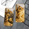 Golden Dragon Coiling For Samsung A 31 32 A33 A34 35 14 A15 13 A16 25 26 50 52 53 54 55 56 70 71 72 73 Golden glass phone case