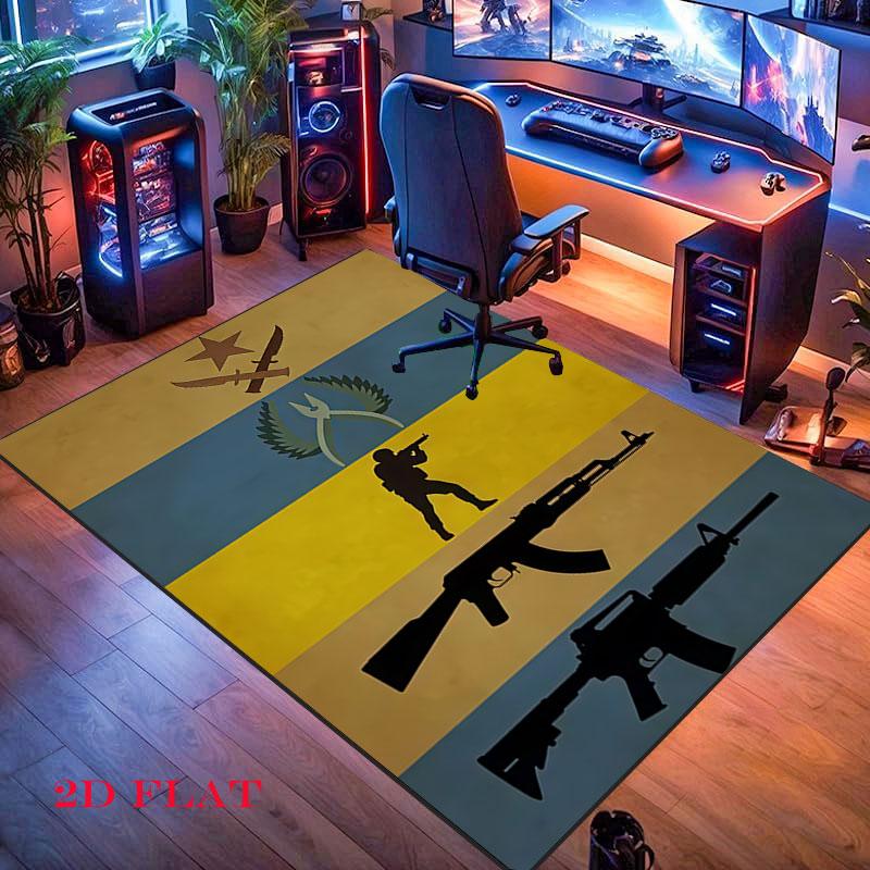 csgo2 Carpet Rug for Living Room Bedroom Home Sofa Decoration,Kids play Nonslip Floor Mat