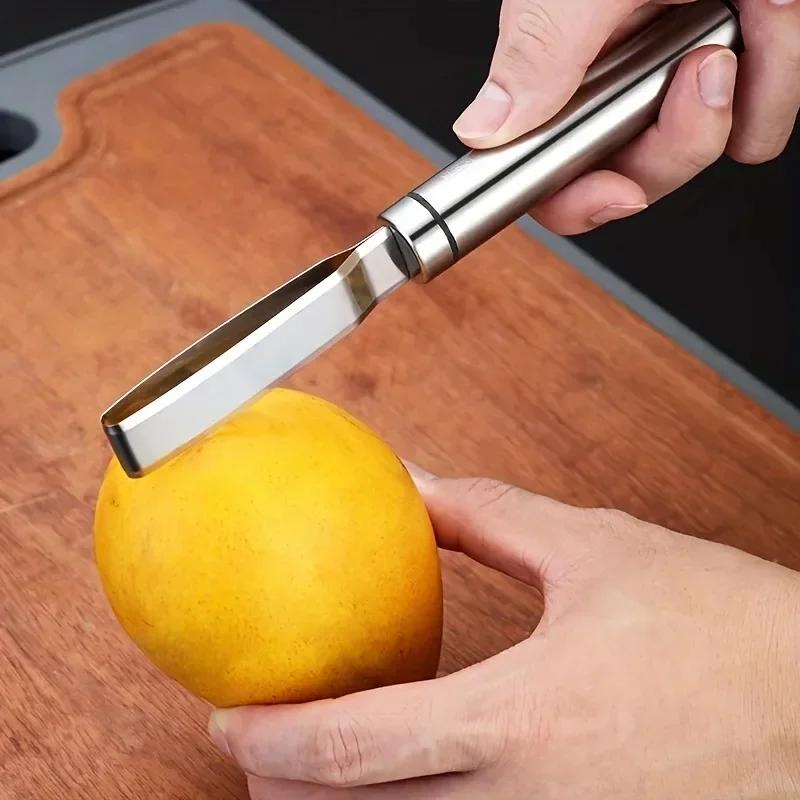 Stainless Steel Mango Quick Corer Multifunctional Meat Remover Kitchen Gadget Pineapple Corer Fruit Knife Peeling Knife Cooking