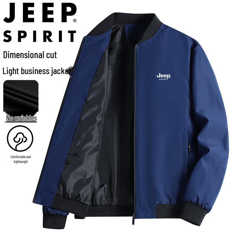 JEEP SPIRIT Men's Stand Collar Outdoor Windproof Casual Jacket