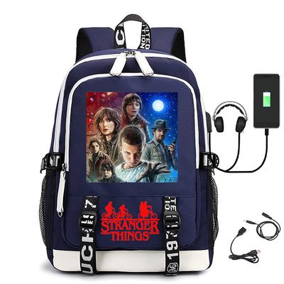 Stranger Things Elementary and Secondary School School Bag Large Capacity Backpack