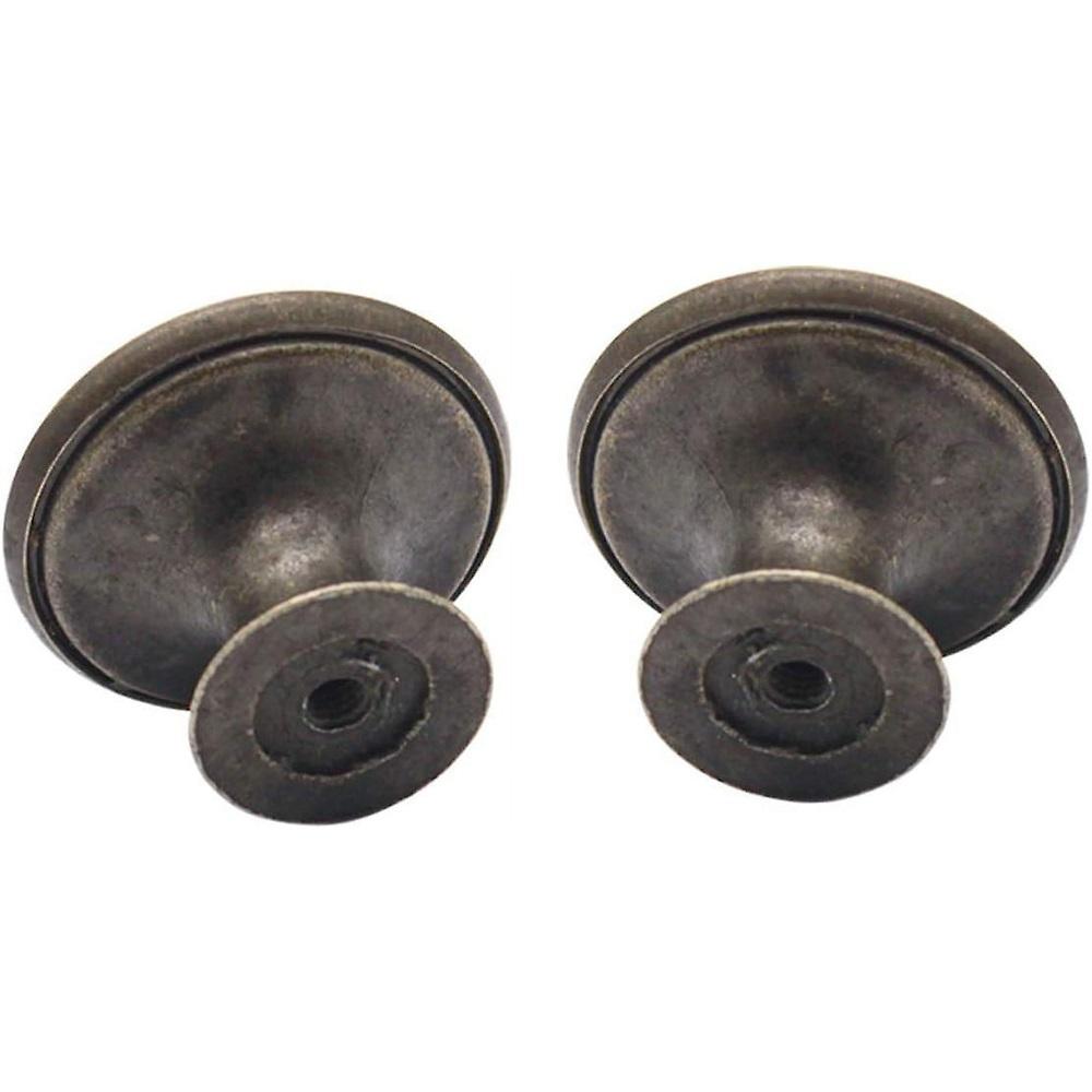 12x Vintage Door Drawer Knobs 30mm Antique Brass Kitchen Cabinet Cupboard Pulls, For Dresser And Furniture Cupboard, Antique Bronze