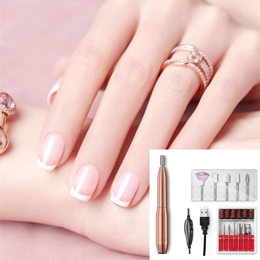 Aluminum Alloy Nail Polishers Nail Remover USB Electric Sanding Pen Remove Nail Polish Grinder
