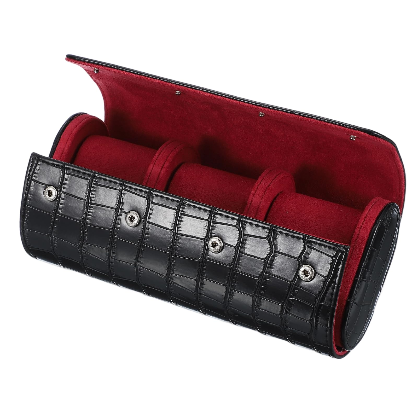 

uxcell Men s Watch Travel Case, Crocodile Pattern Leather Watch Storage Case, Portable Watch Storage Box, Perfect for Christmas, Birthday, and