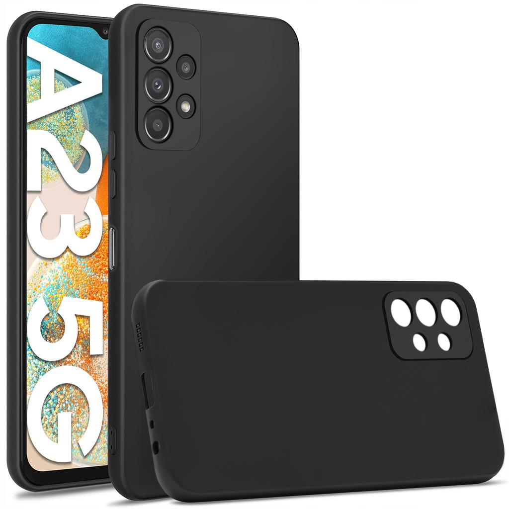 CASE MATT SOFT BLACK for Samsung Galaxy A23 5G + 9H GLASS