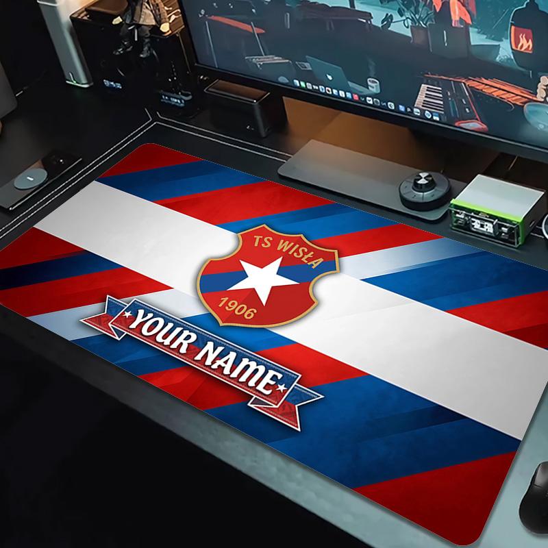 TS Wisła Krakow Print Cushion Non-slip Laptop Tablet Big Mousepad XXL Mat Mini PC Playmat With Lock edge