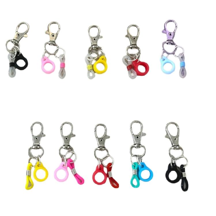 

6Pieces Silicone Pen Clips with Lobster Clasp Convenien Lanyards Pen Holder Clips Badge Reels Accessories for Nurses 1