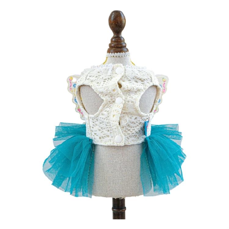 Dog Tulle Dresses Cats Princess Dress Pet Costume Dress with Embroidery Butterfly Wedding Cats Formal Event Photo Outfit