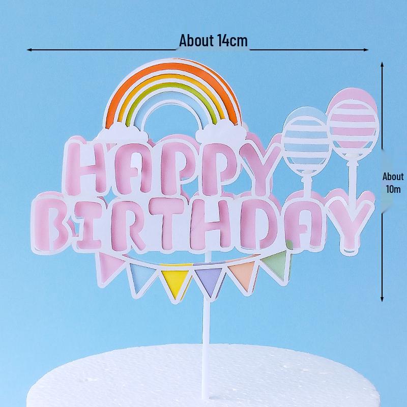 Dazzling Rainbow Tassel Birthday Cake Topper - Dessert Table Decoration