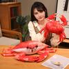 Realistic Crab Plush Pillow Soft Marine Animal Stuffed Toy Cute Ocean Life Decor