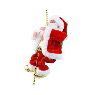 Climbing Santa Figure Lighting Plastic Xmas Santa Hanging Toy Decoration for Holiday and Party